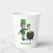 Leprechauns Good Luck Papieren Bekers (Voorkant)