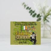 Leprechauns, kastelen, geluk en gelach briefkaart (Staand voorkant)