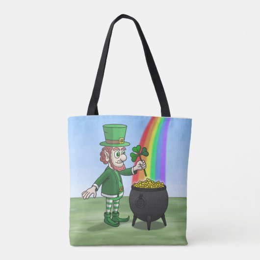 Leprechaun's pot full of gold St. Patrick's Day Tote Bag (Achterkant)