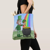 Leprechaun's pot full of gold St. Patrick's Day Tote Bag (Dichtbij)