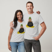 Leprechaun's pot met gouden T-shirt (Unisex)