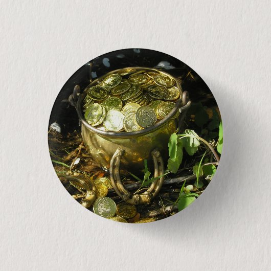 Leprechaun's potje goud! Button (Voorkant)