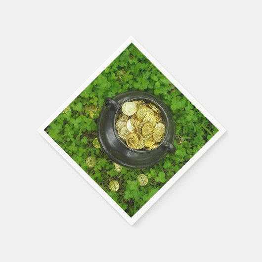 Leprechaun's potje goud! Servetten (Hoek)