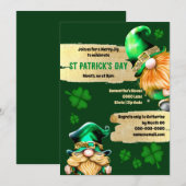 Leprechauns schattige kabouters gouden groene klav kaart (Voorkant / Achterkant)