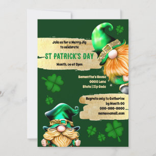 Leprechauns schattige kabouters gouden groene klav kaart
