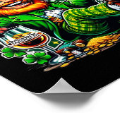 Leprechaun's St. Patrick's Dag Bourbon En Sigaren Poster (Hoek)
