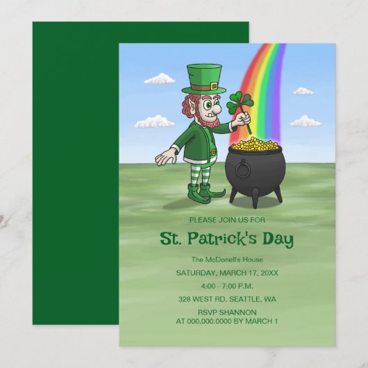 Leprechauns St. Patrick's Day Kaart (Voorkant / Achterkant)
