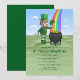 Leprechauns St. Patrick's day party Kaart