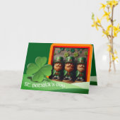 Leprechauns St Patrick's Day tekst + foto toevoege Kaart (Gele Bloem)