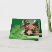 Leprechauns St Patrick's Day tekst HGCO1 Kaart (Voorkant)