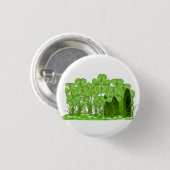 Leprechaun's Top Hat Lying in Field of Shamrocks Ronde Button 3,2 Cm (Voorkant /achterkant)