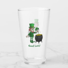 Leprechauns Veel Geluk Glas