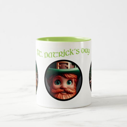 Leprechauns voeg uw afbeeldingen St Patrick TTM to Tweekleurige Koffiemok (Center)