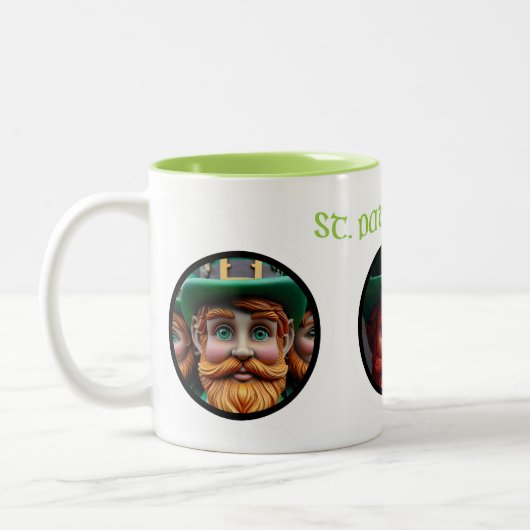 Leprechauns voeg uw afbeeldingen St Patrick TTM to Tweekleurige Koffiemok (Links)