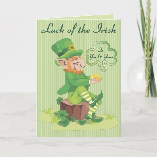 Leprechauun Groeten Kaart (Voorkant)