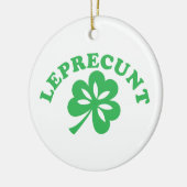 Leprecunt Funny Irish Sarcastic St Patricks Day Sh Keramisch Ornament (Links)