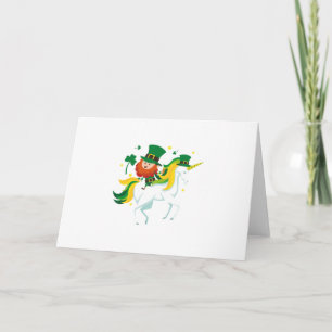 Lepricorn Eenhoorn St Patricks Day Kinder of Meisj Kaart