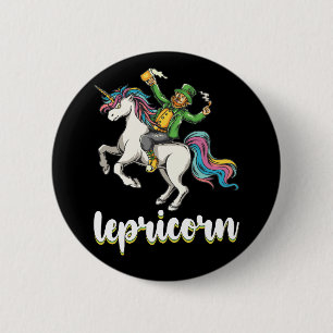Lepricorn Kabouter Eenhoorn St. Patrick's Dag Ronde Button 5,7 Cm