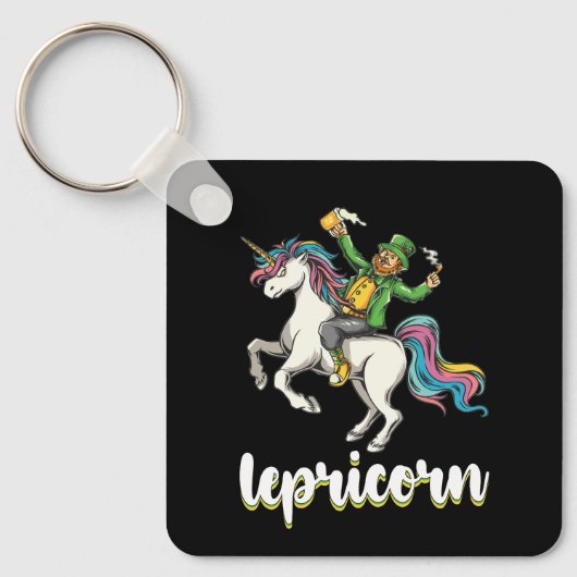 Lepricorn Kabouter Eenhoorn St. Patrick's Dag Sleutelhanger (Voorkant)