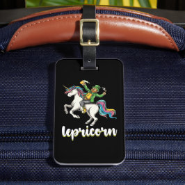 Lepricorn Leprechaun Eenhoorn St Patrick's Day Bagagelabel