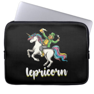 Lepricorn Leprechaun Eenhoorn St Patrick's Day Laptop Sleeve