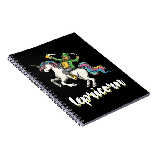 Lepricorn Leprechaun Eenhoorn St Patrick's Day Notitieboek (Rechterzijde)