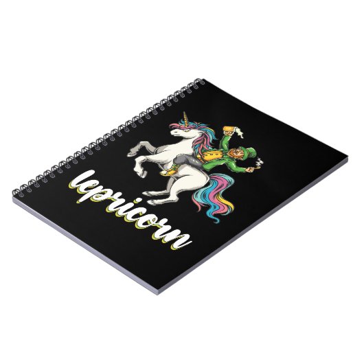 Lepricorn Leprechaun Eenhoorn St Patrick's Day Notitieboek (Linkerzijde)