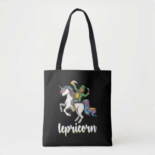 Lepricorn Leprechaun Eenhoorn St Patrick's Day Tote Bag (Voorkant)