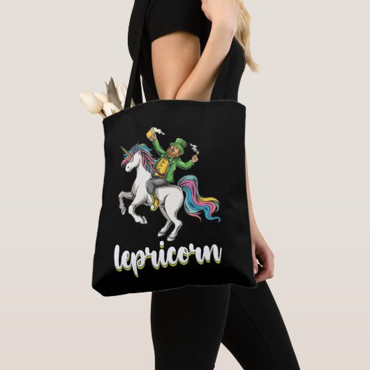 Lepricorn Leprechaun Eenhoorn St Patrick's Day Tote Bag (Dichtbij)