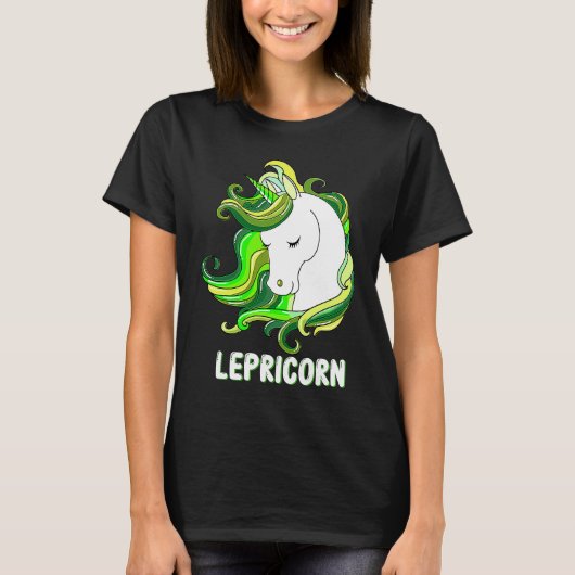Lepricorn Leprechaun Unicorn  St Patricks Day Kids T-shirt (Voorkant)