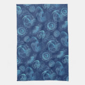 Leptomedusae van Ernst Haeckel (Donkerblauw) Theedoek (Verticaal)