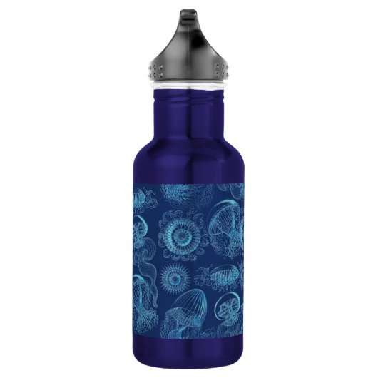 Leptomedusae van Ernst Haeckel (Donkerblauw) Waterfles (Rechts)