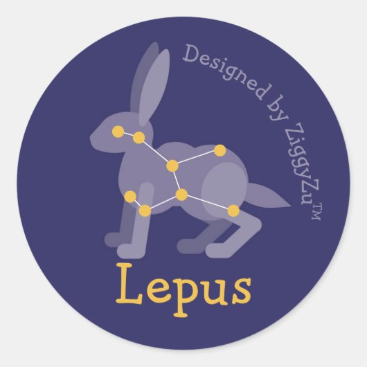 Lepus het Haas Sterrenbeeld Sticker (Voorkant)