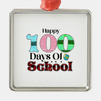 Leraar 100 dagen gelukkig op school metalen ornament