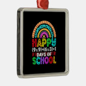 Leraar 100 dagen gelukkig op school metalen ornament (Rechts)