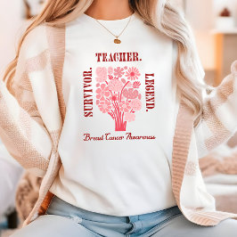 Leraar 100 dagen school Kankeroverlevende Tri-Blend Shirt