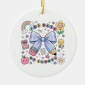 Leraar 100 dagen school versiering keramisch ornament (Voorkant)