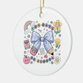 Leraar 100 dagen school versiering keramisch ornament (Links)