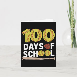 Leraar 100 dagen softbal op school kaart