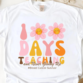 Leraar 100 dagen van school Kanker overlevende gif T-shirt