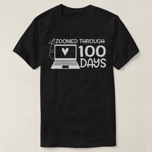 Leraar 100e dag schoolcadeau doorheen 1 t-shirt (Design voorkant)