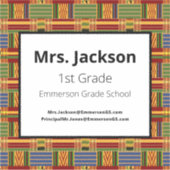 Leraar 1-gradenlaptop Kente K84 Vinyl Sticker (Voorkant)