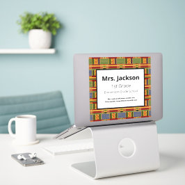 Leraar 1-gradenlaptop Kente K84 Vinyl Sticker