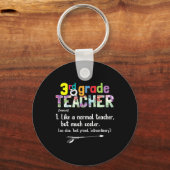 Leraar 3e klas terug naar school cadeau leraar 3e sleutelhanger (Voorkant)