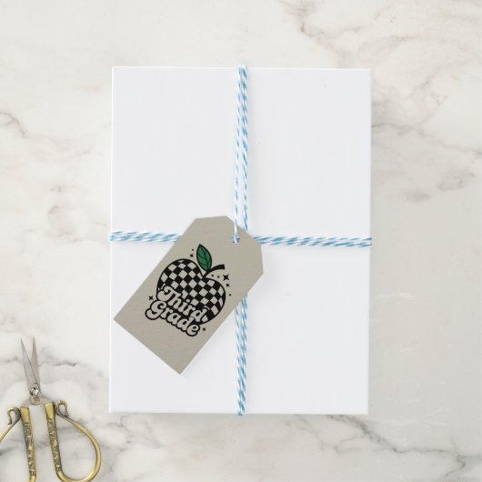 Leraar 3e klas terug naar school cadeaulabel (Met Touw)