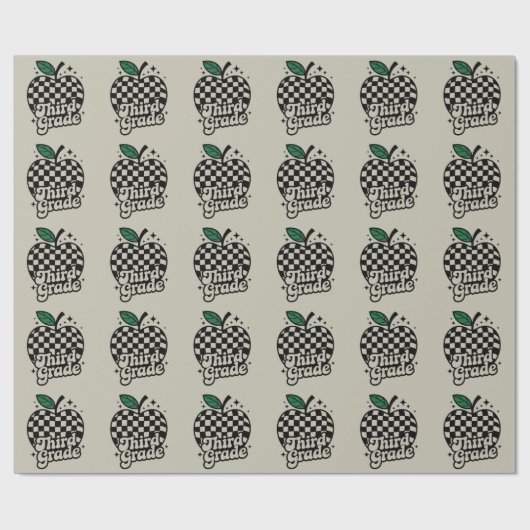 Leraar 3e klas terug naar school cadeaupapier (Vlak)