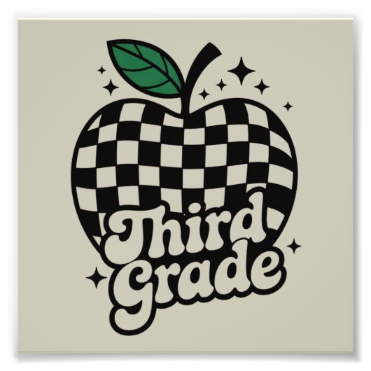 Leraar 3e klas terug naar school foto afdruk (Voorkant)