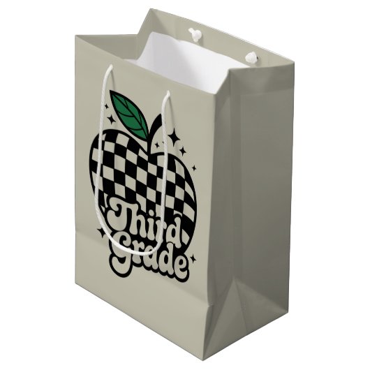 Leraar 3e klas terug naar school medium cadeauzakje (Voorkant Gekanteld)