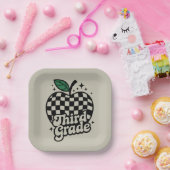 Leraar 3e klas terug naar school papieren bordje (Feest)