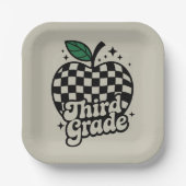 Leraar 3e klas terug naar school papieren bordje (Voorkant)